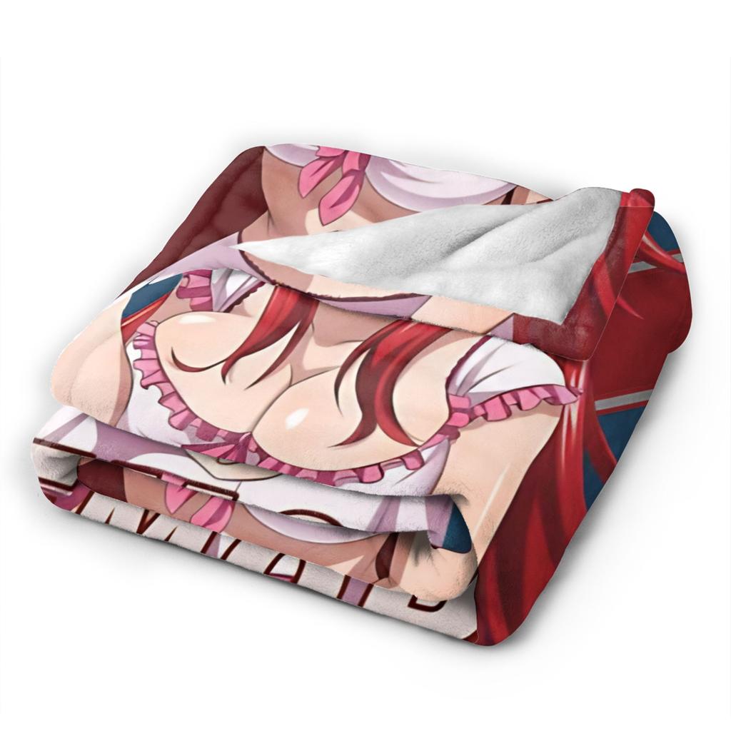 Rias Gremory Vintage High School DxD Blanket Fleece Novelty Breathable Throw Blankets for Chair Covering Sofa Winter,