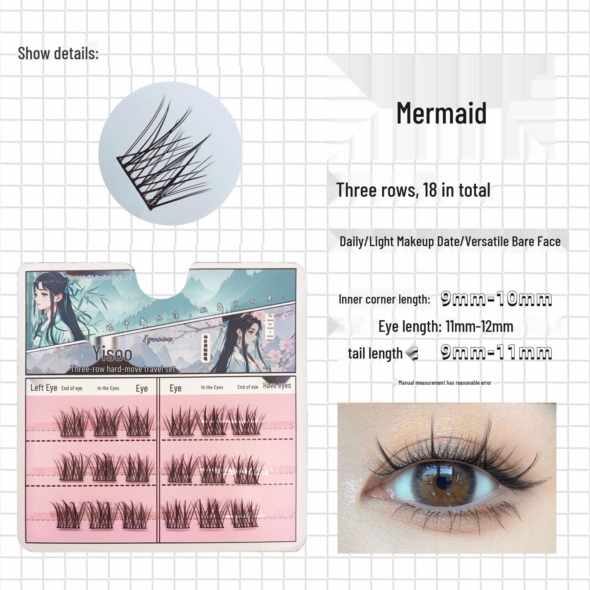 

Yiyan Na Portable Fox Eye False Eyelashes: Little Devil Comic Edition Cat Spirit