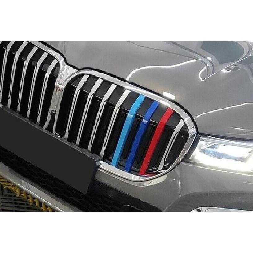 Fit For BMW 7 Series 2016- M-Color Front Center Mesh Grille Grill Strip Trim
