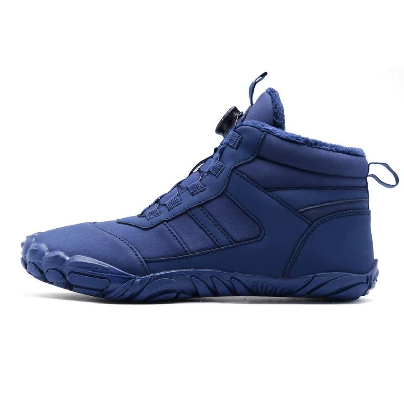 Winterstiefel für Herren Damen Mode Warm Lässig Sneaker High Top Baumwollschuhe Winter Barfußschuhe Rutschfest Knöchel Schneestiefel