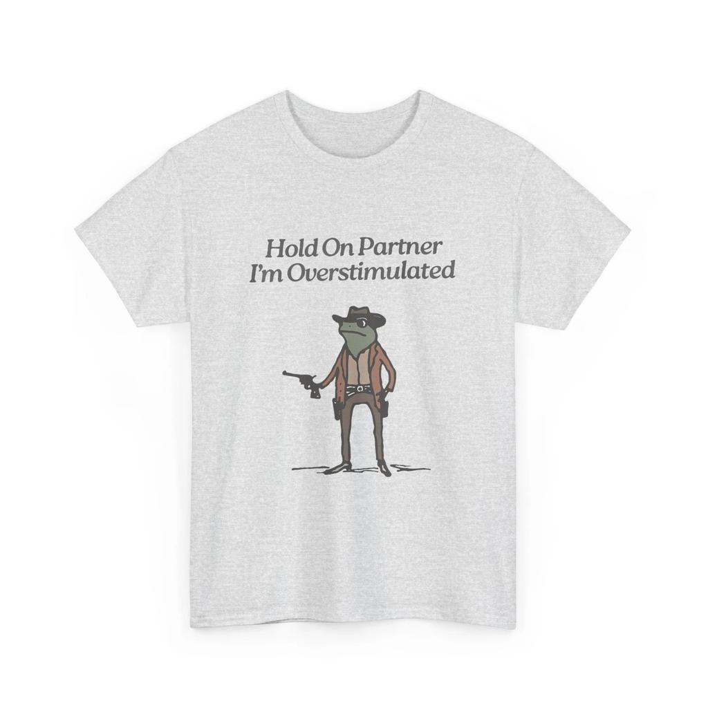 Warte Partner ich bin überreizt Cowboy Frosch Vintage T-Shirt