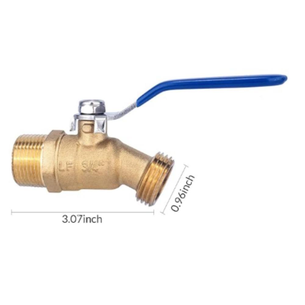M5TF Garden Hose Adapter 3/4inch GHT Outlet X NPT Inlet Brass Faucet Ball Valves Water Transport Connector Drainage Switches