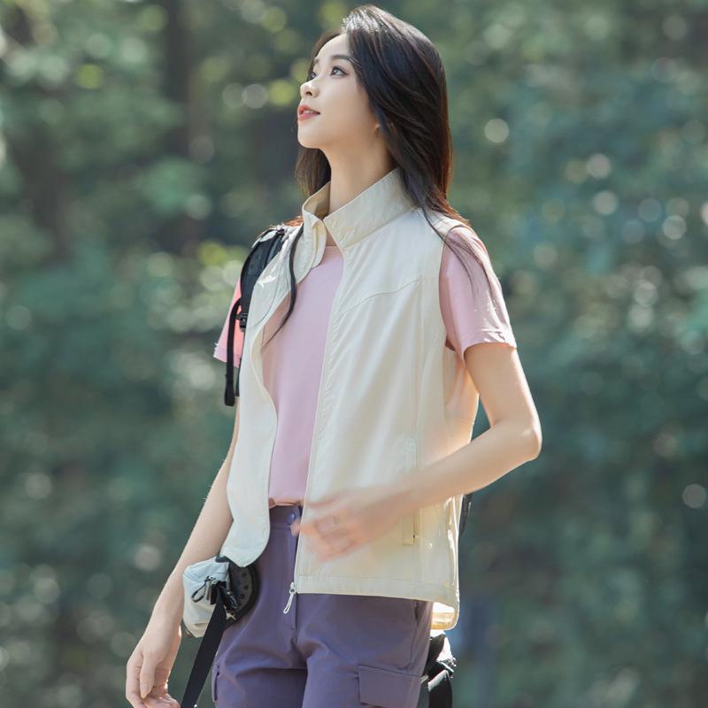 Women's & Men's Quick-Drying Outdoor Vest: Hiking, Fishing, Camping, Volunteer Work, Stand-Up Collar