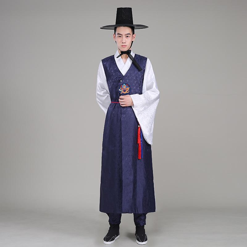 Heren Traditionele Koreaanse Hanbok Paleis Officiële Gewaad voor Fotoshoots en Optredens