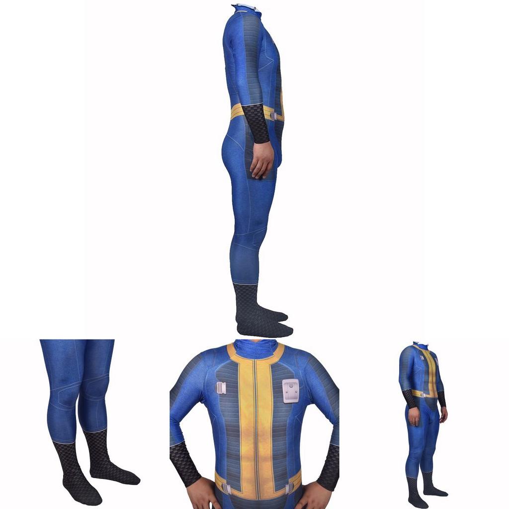 Authentisches Fallout 4 Überlebender Cosplay für Nate Vault 111 Jumpsuit Bodysuit für Halloween