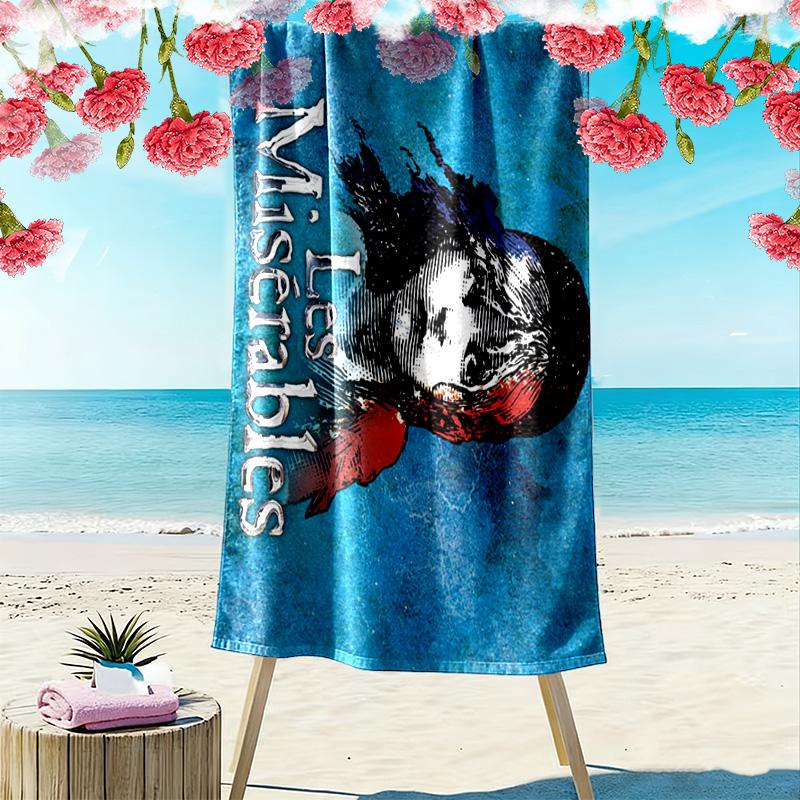 Les Miserables 2D Flat Print Beach Towel, Large Soft Quick Dry Towel for Beach Camping Swimming.NSTJ0928207