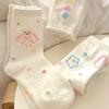 Ladies Autumn and Winter Thickened Cartoon Home Cute Furry Warm Sleep Tube Socks