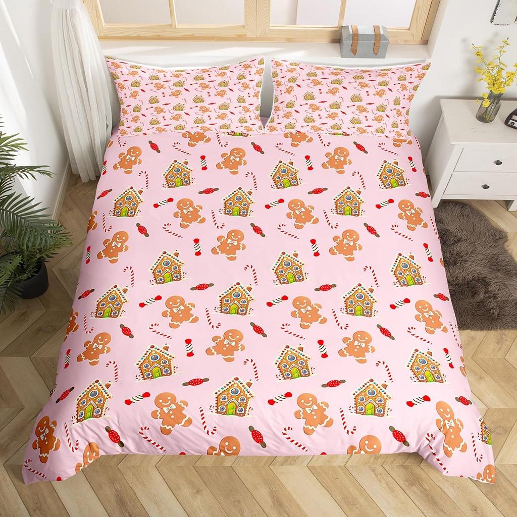 Biscuit Duvet Cover Sets For Kids Boys Girls Queen King Lightweight Quilt Covers Food Theme Bedding Set Room Decor No Comforter