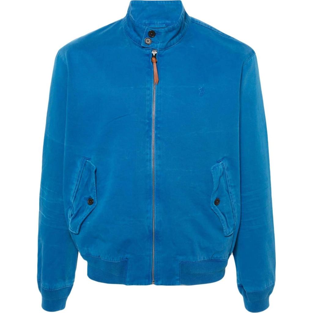 Polo Ralph Lauren Logo Embroidered Solid Color Zip-Up Fitted Long Sleeve Jacket Men Jacket Blue 710928484C-001