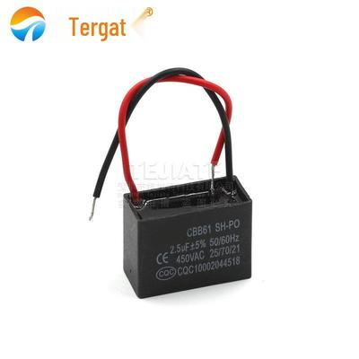 CBB61 Kondensator für Ventilator/Klimaanlage, 450V, Optionen: 1.2-6UF