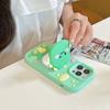 For iPhone 16 Pro Max Silicone Case Cute Dinosaur Mirror Design Shockproof Phone Back Cover