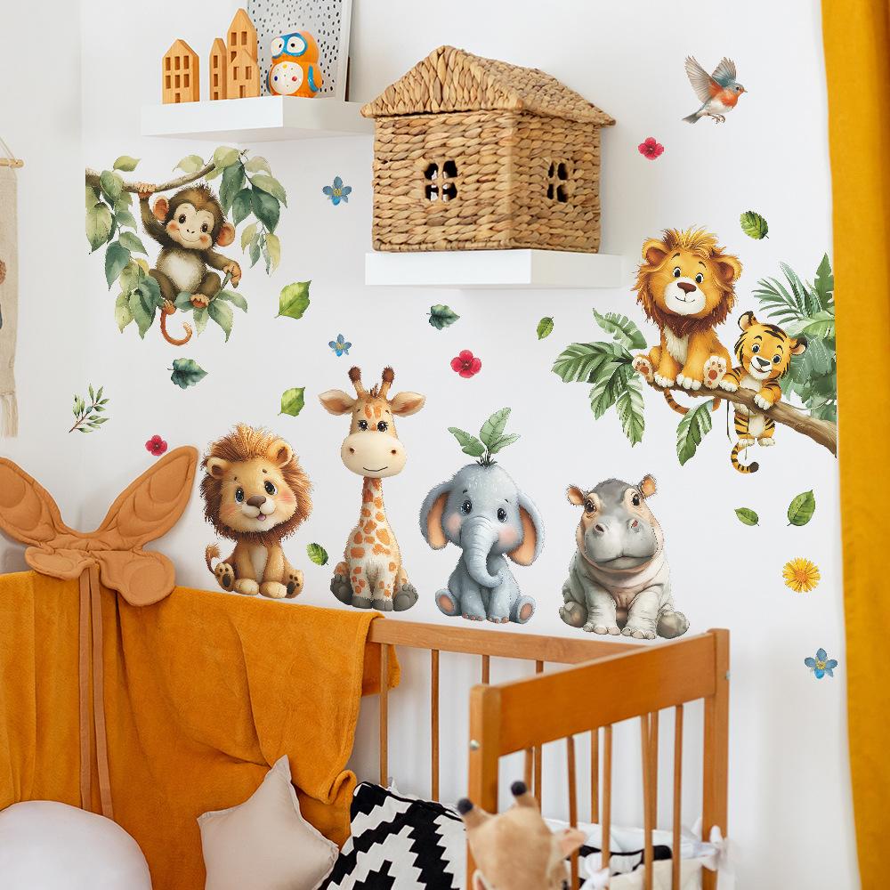 Decorative Stickers for The Bedroom and Dormitory Walls of The Little Animals In The Cartoon Forest
