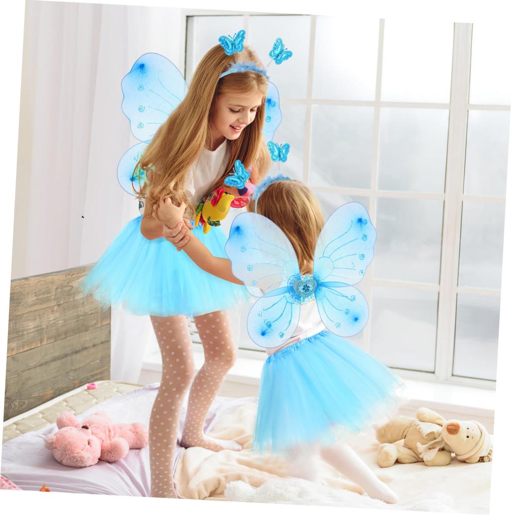 PRETYZOOM Ailes d'Ange, Costume Cosplay pour Enfants, Ailes de Papillon, Jolies Ailes de Fée, Parfait pour les Spectacles sur Scène, Halloween, Noël, Fêtes,