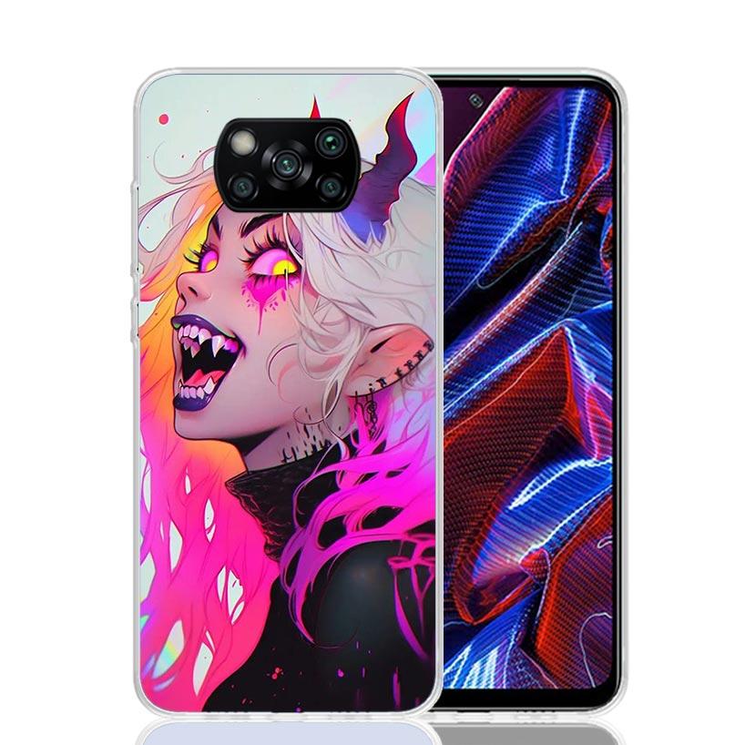 Crazy Gothic Japan Anime Girls Phone Case For Xiaomi Poco F7 Ultra X7 X6 Pro X5 Redmi 15 15C 13 13C 12 12C 10 10A 10C 9 9A 9C 9T