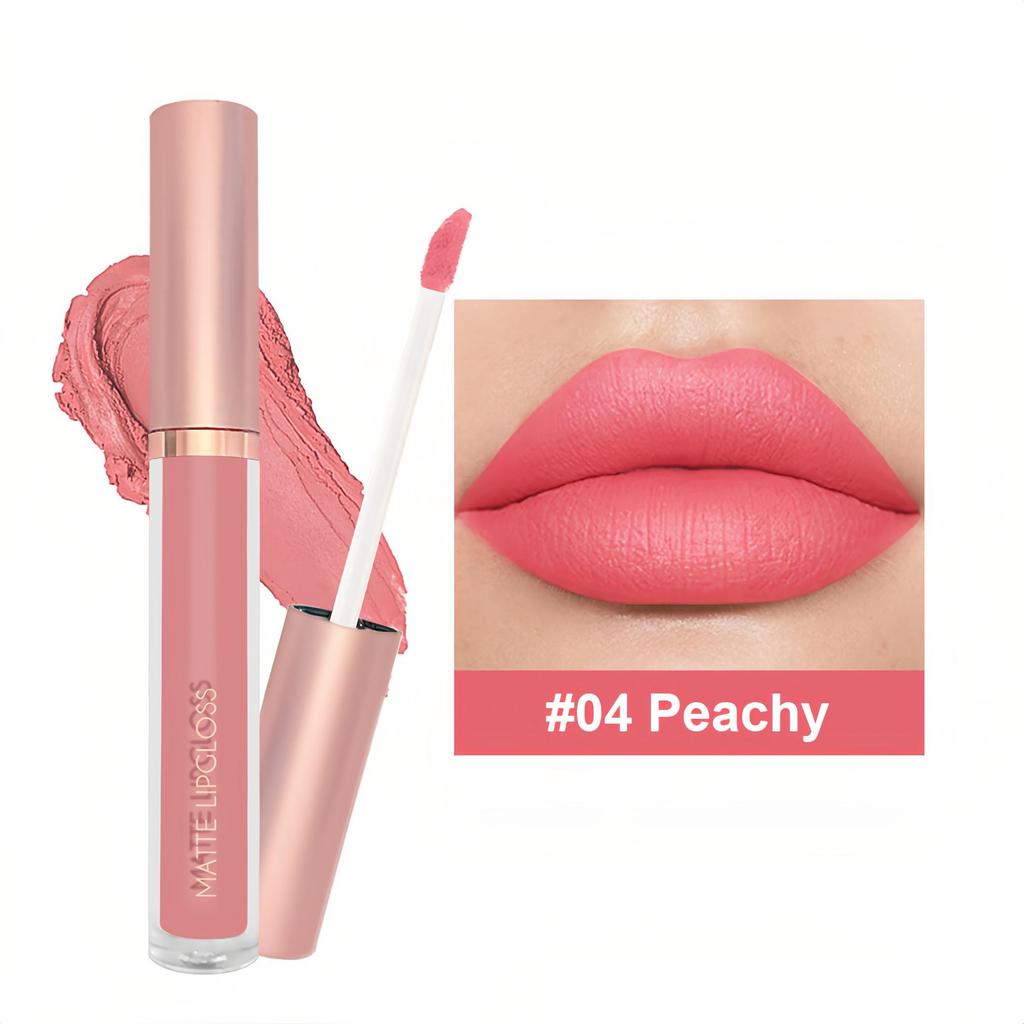 Sexy and Long-lasting Matte Liquid Lipstick Long Lasting Non Transfer Nude & Dark Shades 12 Colors Waterproof Lip Gloss Women's Beauty