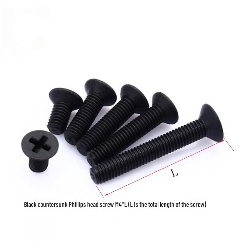 Carbon Steel Electroplated M4 Flat & Round Head Screws with Washers