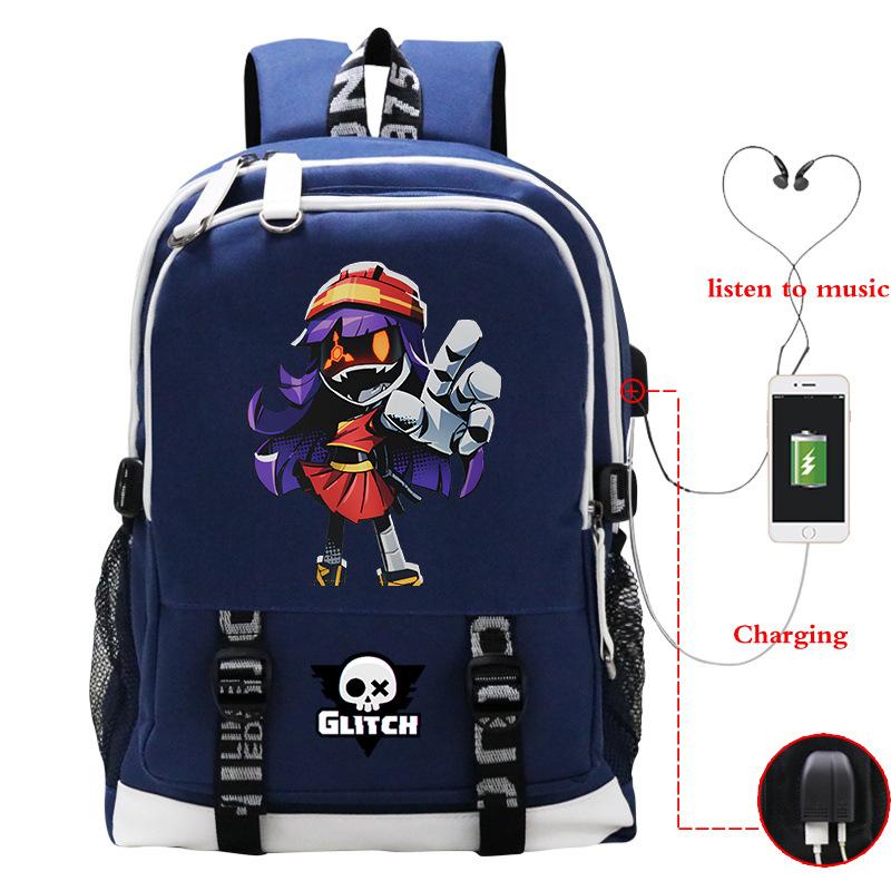 Murder Drones Peripheral Backpack USB Interface Cross-border Multifunctional Leisure Student School Bag