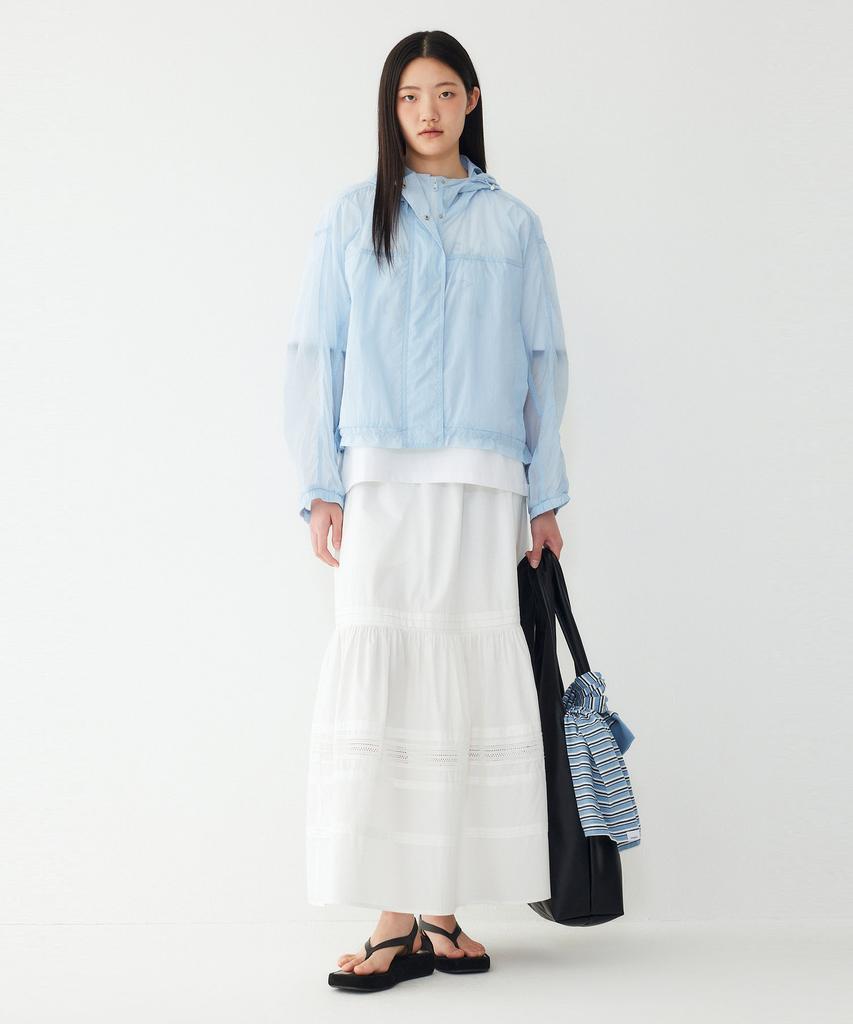 STUDIO TOMBOY Lace Tiered Elastic Skirt_Off-White 9176232983