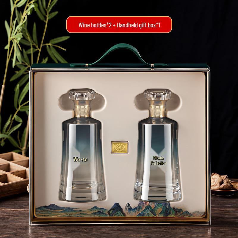 500ml Original Pulp Glass Baijiu Bottle Set - Thickened, Sealed, Empty for Collection