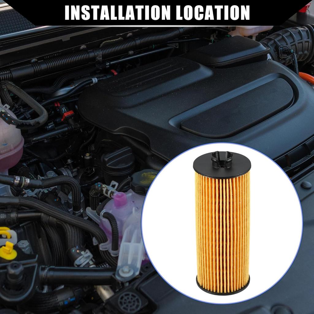 No.68079744AB/68079744AA Engine Oil Filter for Jeep Grand Cherokee 3.6L 2011-2013 / Inner Transmission Oil Filter/Durable / 1 Set Yellow