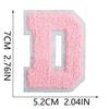 Roaring Sky A-Z Pink Chenille Embroidery Patch: 7cm Iron-on Sticker for Bags