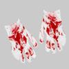 Ghostly Halloween Cosplay Bloodstain Print Gloves for Bone Chilling Style