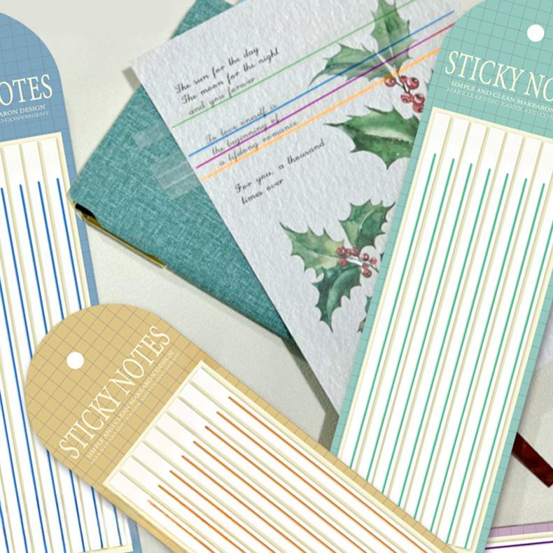 160sheets/set Strips Shape Sticky Note Index Label Knowledge Points Mark Stickers for Diary Notebook Decor Stickers Notepad