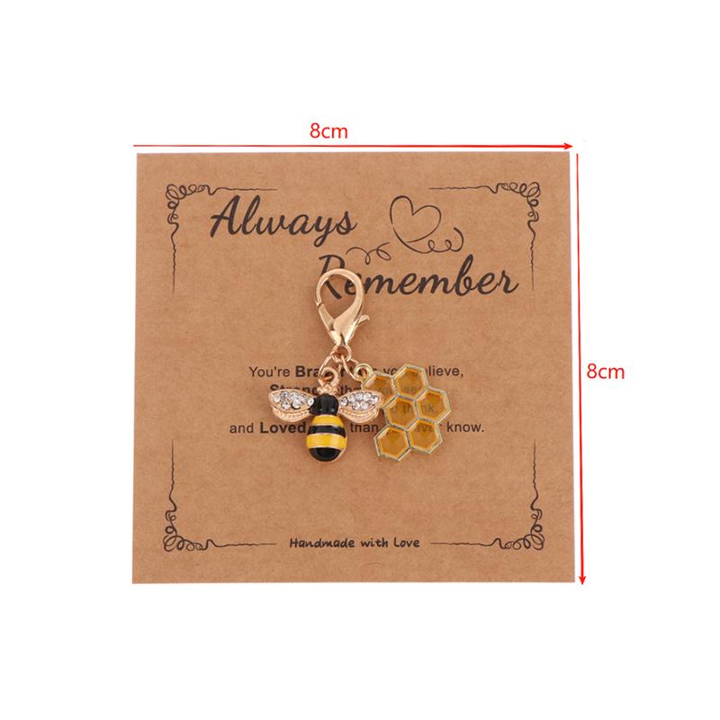 1/3Pcs Cute Bee Honeycomb Honeypot Keychains Gifts For Women Men Handbag Accessorie Jewelry