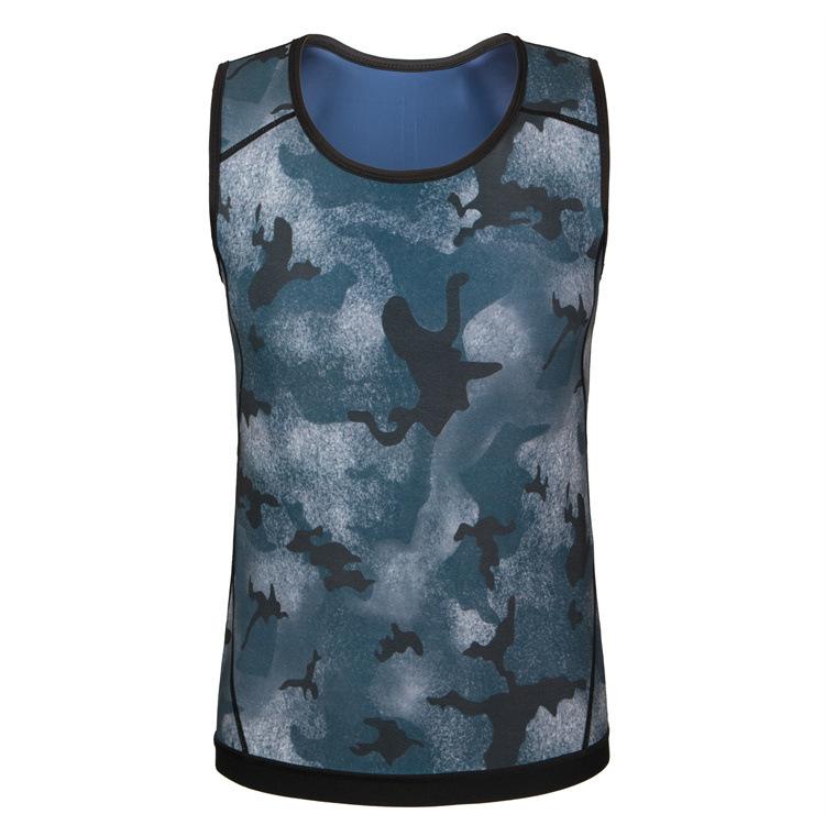 Sweat Suit Men's Sports Corset Belly Fitness Clothing Running Sweat Camouflage Undershirt Shapewear