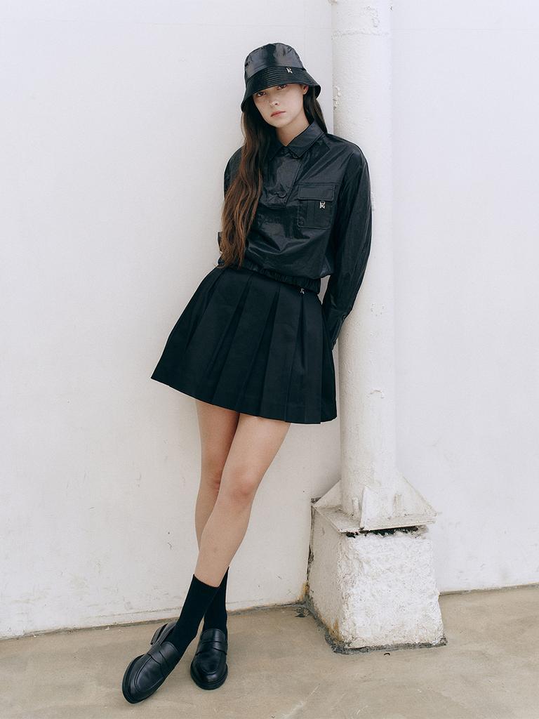 Beomyudageulaeseu Satin Volume Skirt_Black