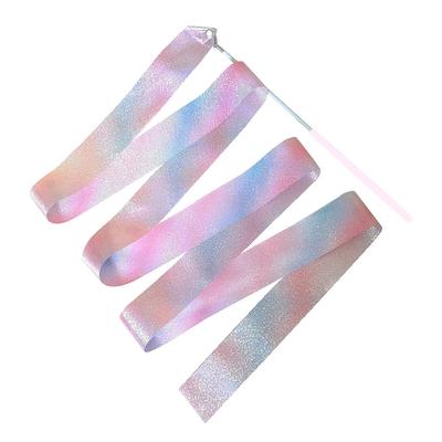 Ruban de Danse Sportive pour Enfant 2M avec Bâtonnet Tournoyant Ruban de Gymnastique pour Danses Artistiques pour Danse Artistique Gymnastique