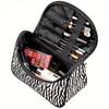 Fashion Zebra Pattern Makeup Bag Portable Travel Storage Organizer for Women Dual Zipper Access Toiletry Handbag for Home Travel Use