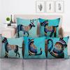 Bohemian Patterned Animal Dog Deer Digital Printing Short Plush Pillow Covers For Car Sofa Office Cushion Cover Home Goods