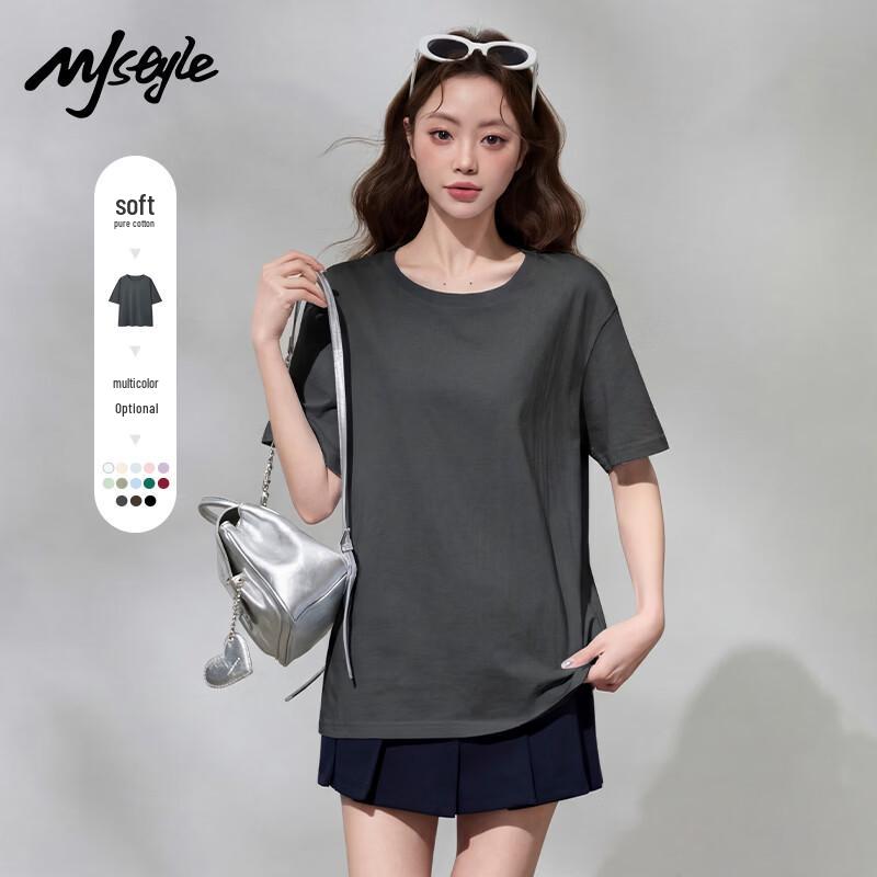 

Женская футболка MJ STYLE из чистого хлопка с коротким рукавом 2XL