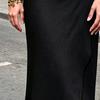 Women Skirt, High Waist Large Hem Midi Skirt, Irregular Split Slimming Skirt for Work Leisure Daily Wear Beach Travel Parties