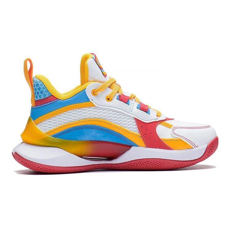 Li Ning Youth Pioneer Team 2.5 Support Mesh Non-Slip Shock Absorbing Wear-Resistant Breathable Rebound Mid-Top Basketball Shoes YKBS050-5