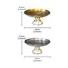 Elegant Stainless Steel Serving Tray High-foot Storage Plate Desktop Decoration Food Presentation Dish for Coffee Table