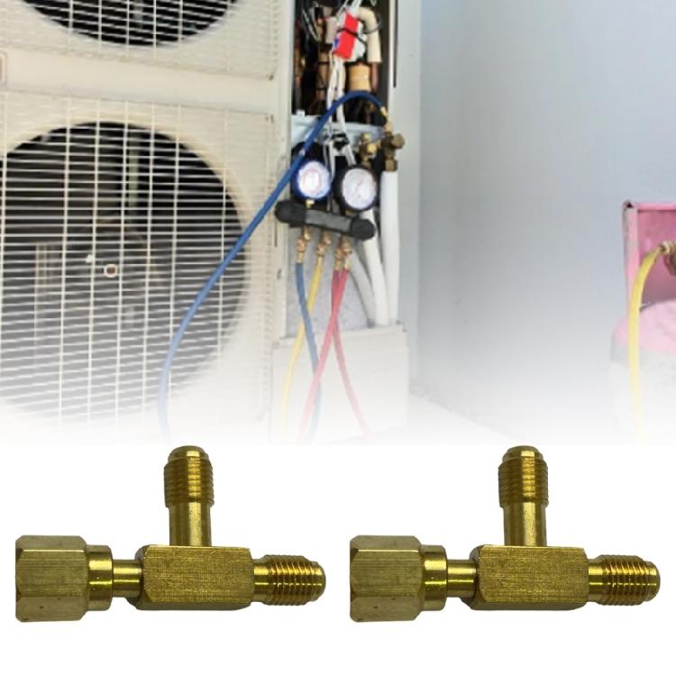 T Type 1/4inch SAE Adapter Core Adapter For Air Conditioning And Refrigeration Equipment Liquid Filling Hand Tool
