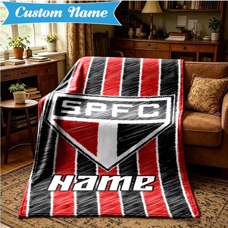 Custom Name SPFC Team Spirit Blanket Lightweight Ideal Bedding Blanket Perfect for Travel, Camping, Living Rooms, Sofas, Christmas Gift