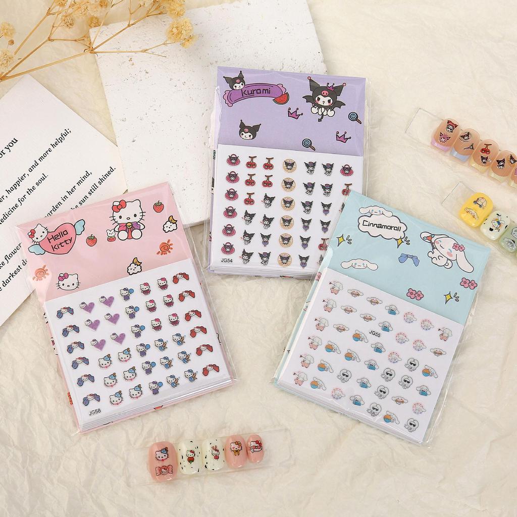 Waterproof Cartoon Princess Elsa Nail Stickers for Kids - Eco-Friendly, Safe & Cute Manicure Decoration
