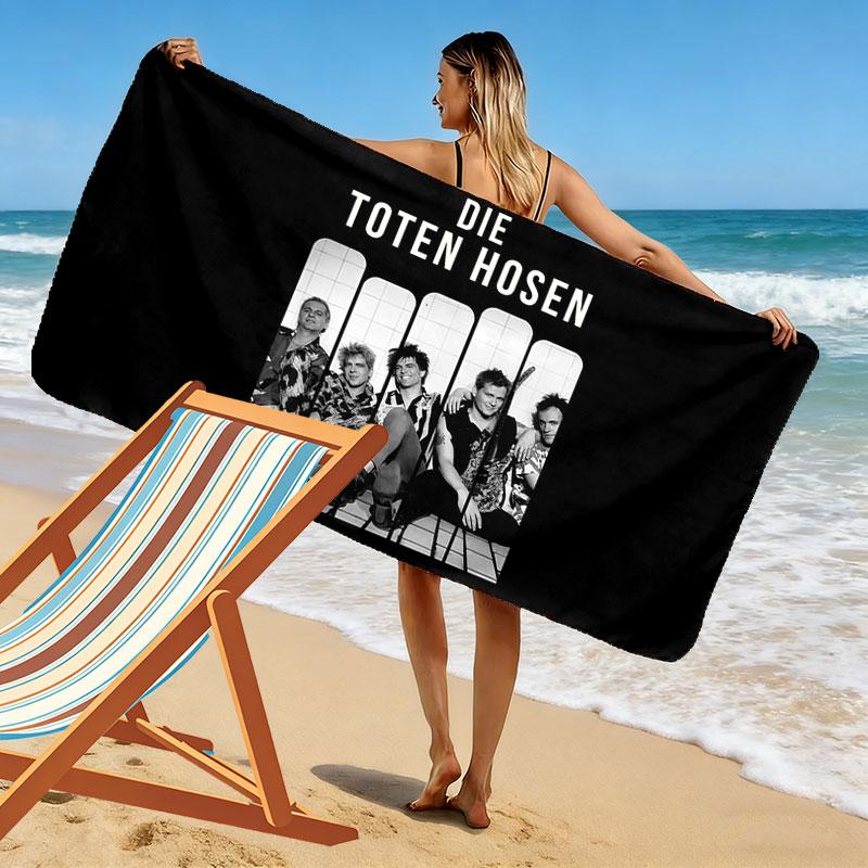 DTH Print Strandtuch, Großes Weiches Schnelltrocknendes Handtuch für Strand Camping Schwimmen