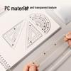 Deli VC126 Transparent Ruler & Protractor Set: Anti-break, Straight/Square for Students