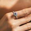 MODIAN 925 Silver Colorful Round CZ Ring Platinum Plated Hexagon Elegant Wedding Engagement Jewelry For Women Gift