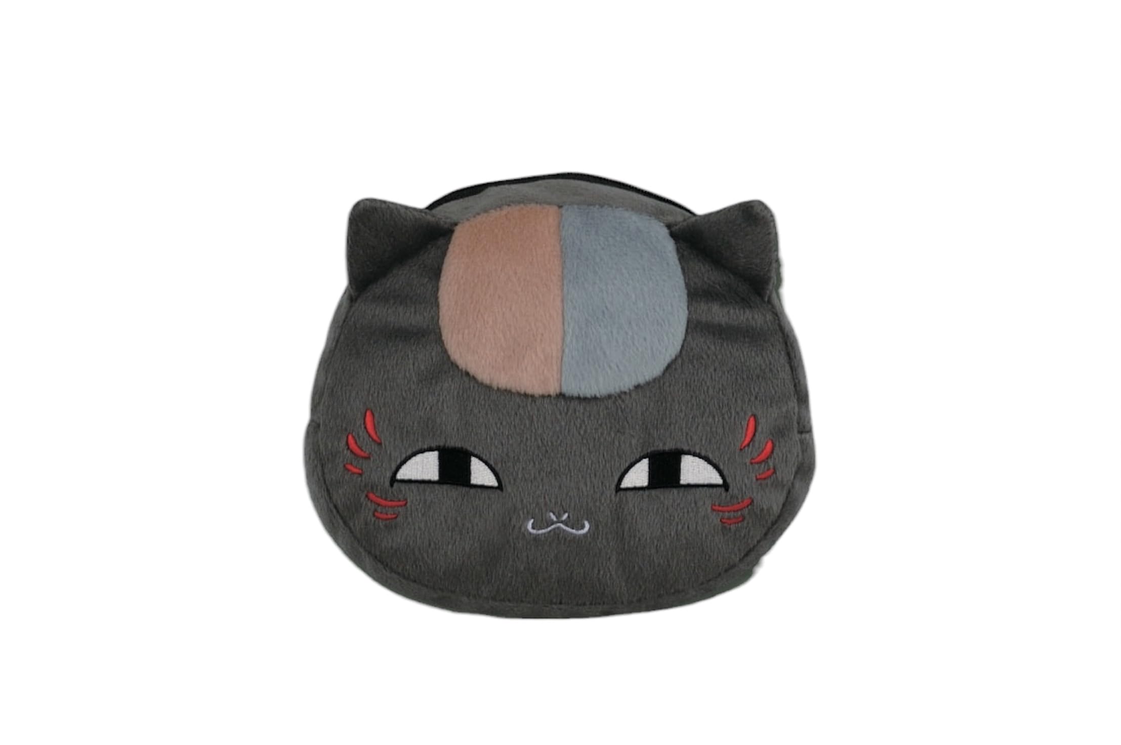 Black Cat Face Plush Pouch (approx. 16cm) - Official Cute Goods