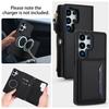 For Samsung Galaxy S25 Ultra Wallet Case Magnetic Detachable PU Leather Phone Cover with 2 Straps
