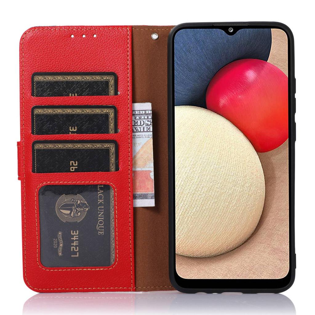 KHAZNEH For Xiaomi Poco M8 Pro 5G/Redmi Note 15 Pro+ 5G (Global) Case RFID Blocking Wallet Litchi Texture PU Leather Phone Cover with Strap