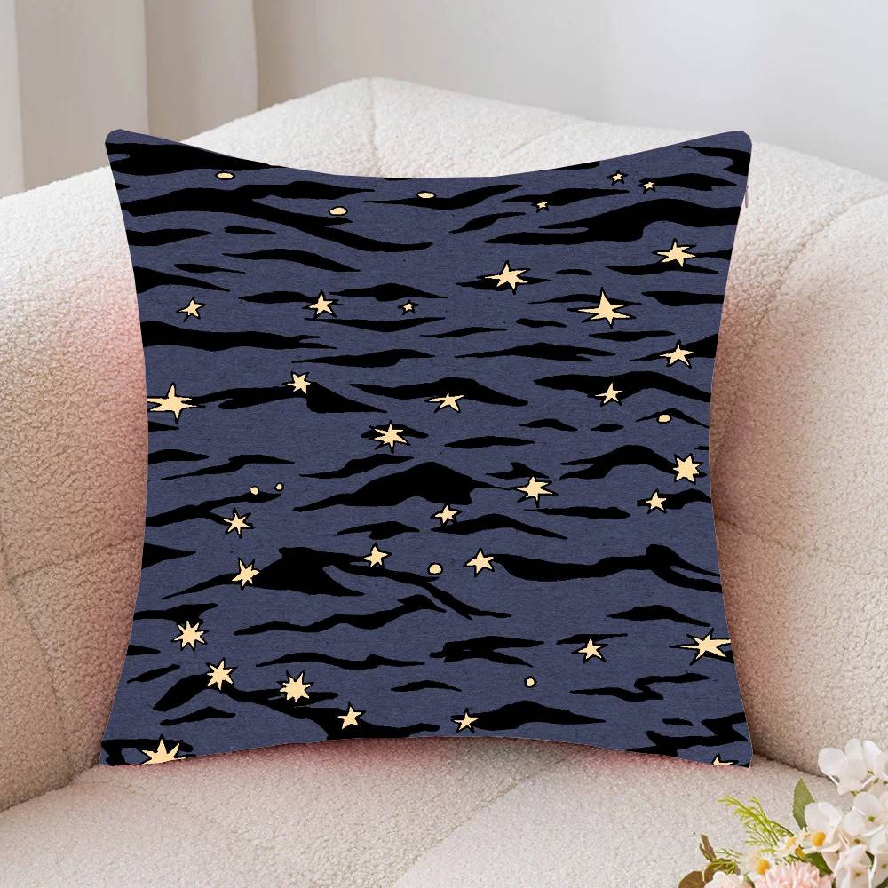 Ripple Star Simplicity Pillow Case Fashion Square Pillowcase Bedroom Sofa Room Ins Decoration Leisure