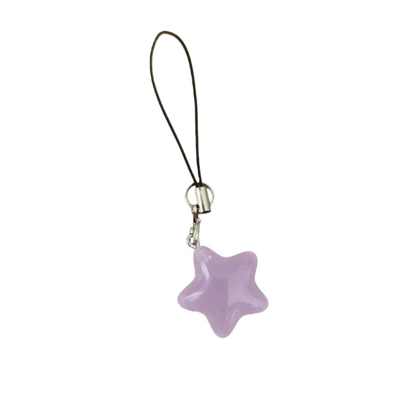 Glow-In-The-Dark Five-Pointed Star Mobile Phone Lanyard, Fashionable Five-Pointed Star Mobile Phone Chain, Fashionable Backpack Pendant