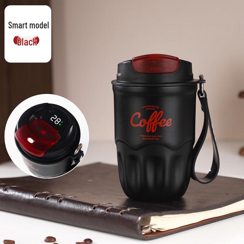 MINGHUI Smart Temperature Display 316 Stainless Steel Portable Coffee Mug 360ml