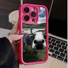 Luxtury Cute Cow Phone Case For iPhone 11 12 13 14 15 16 Pro Max X XS XR 7 8 Plus SE2020 Shockproof Soft Silicone Bumper Cover